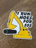 Hard Hat Stickers Excavator Pipliner Window Sticker #stickers #excavator #irunhoesformoney #pipeliner