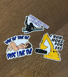Hard Hat Stickers Excavator Pipliner Window Sticker #stickers #excavator #irunhoesformoney #pipeliner