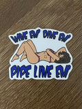 Hard Hat Stickers Excavator Pipliner Window Sticker #stickers #excavator #irunhoesformoney #pipeliner