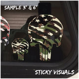 Punisher Skull Flag Red White Blue or Camo Window Decal Sticker Pick Size & Color #decals #stickers #punisher