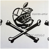 Cracked Apple Auto Window Decal Sticker Pick Size & Color #decals #stickers #windowdecal #windowsticker #fundecal #makeastatement #crackedappleskull