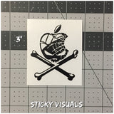 Cracked Apple Auto Window Decal Sticker Pick Size & Color #decals #stickers #windowdecal #windowsticker #fundecal #makeastatement #crackedappleskull