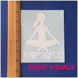 Yoga Namaste Yoga Pose #1 Window Decal Sticker Pick Size & Color