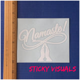 Yoga Namaste Yoga Praying Hands Window Decal Sticker Pick Size & Color