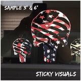 Punisher Skull Flag Red White Blue or Camo Window Decal Sticker Pick Size & Color #decals #stickers #punisher