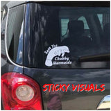 Save The Chubby Mermaids Manatee Window Decal Sticker Pick Size & Color #decals #stickers #windowdecal #savethechubbymermaids #manatee