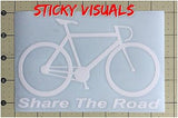Share The Road Bicycle Window Decal Sticker Pick Size & Color #decals #stickers #windowdecal #bicycle