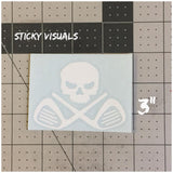 Skull and Golf Club Decal Sticker Pick Size & Color #decals #stickers #windowdecal #golfskull #skull #golf